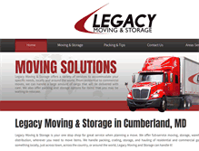 Tablet Screenshot of legacy-moving.com